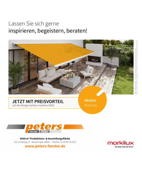 ☀️ Mehr Sommer. Mehr Schatten. Jetzt Vorteil sichern!

Bis 15.06.2026.

#Markise #Terrasse #Sommer